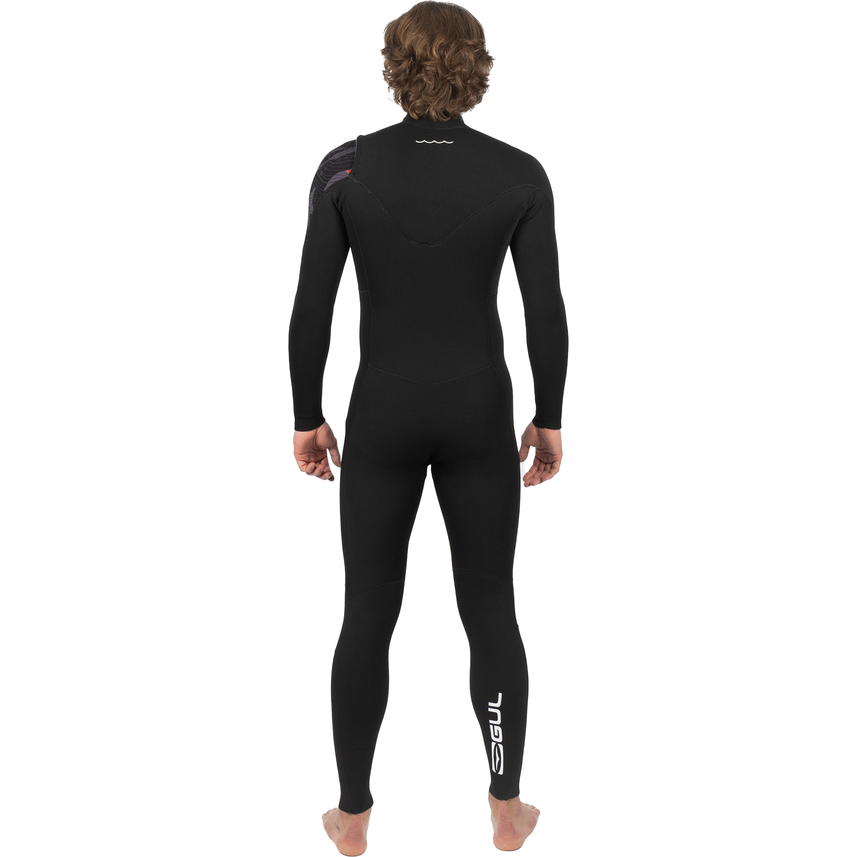 2025 Gul Mens Response Echo 3/2mm Chest Zip Wetsuit RE1327-C1 - Black / Contour Camo